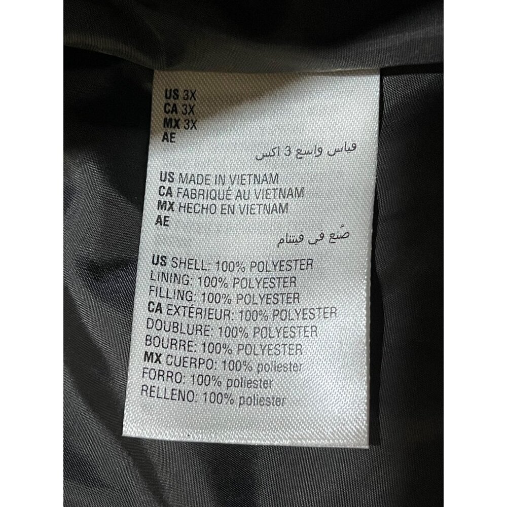 ID Ideology Womens Puffer Vest 3X Deep Black, purple with Speckle foil design - Picture 9 of 9